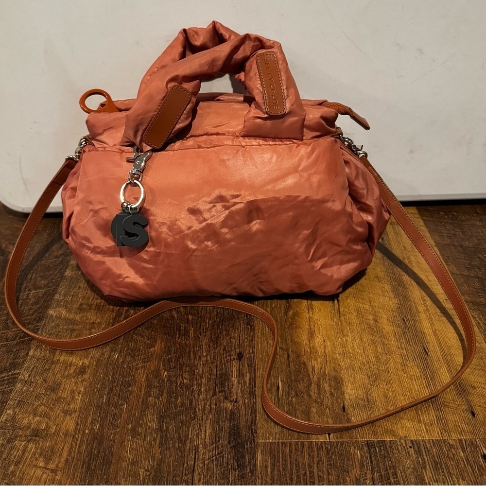 See by Chloe Dark Mauve Nylon Top Handle/Crossbody Bag
